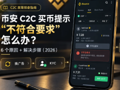 币安C2C买币提示"不符合要求"怎么办?2026年币安C2C交易故障排查与解决指
