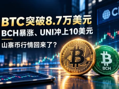 BTC突破8.7万美元:BCH暴涨、UNI冲上10美元,山寨币行情回来了?