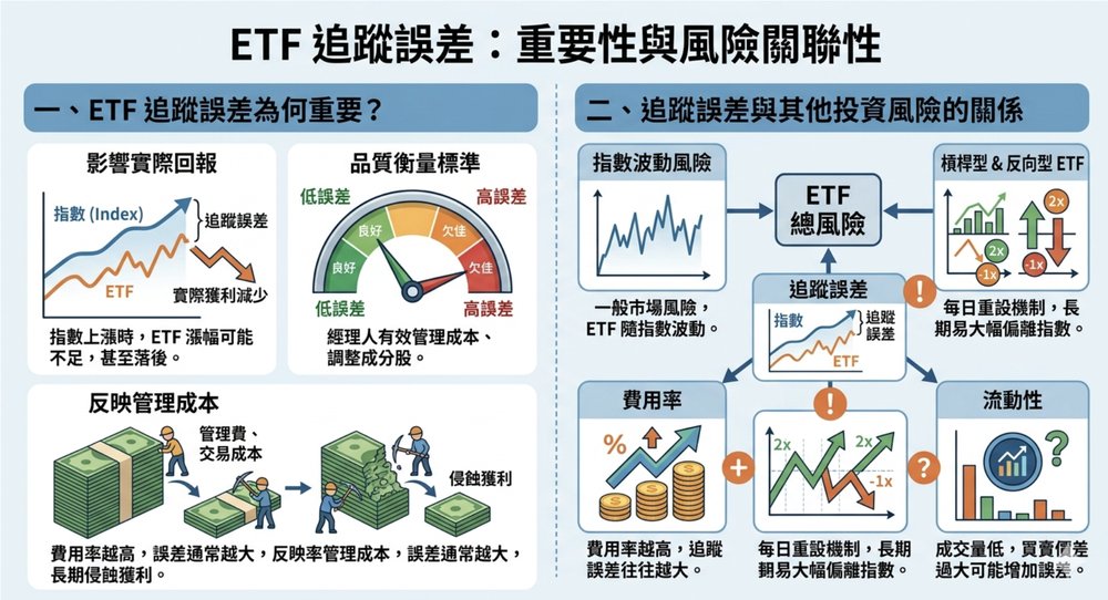 ETF 追踪误差重要吗?和 ETF 投资风险指标有什么关系